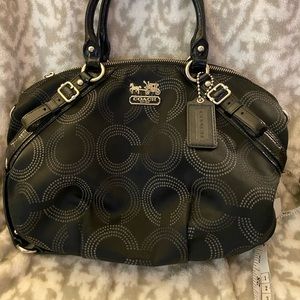 Coach Black and Gray Satchel